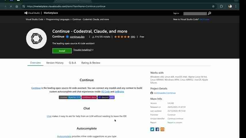 Continue AI:免费开源AI代码助手,提升你的VS Code编码效率