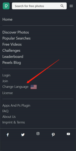 《pexels》中文设置方法