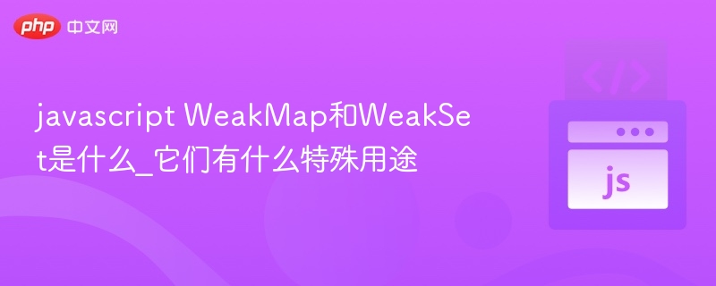 WeakMap与WeakSet的实用场景解析