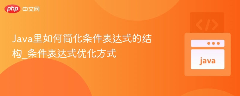 Java条件表达式简化技巧与优化方法