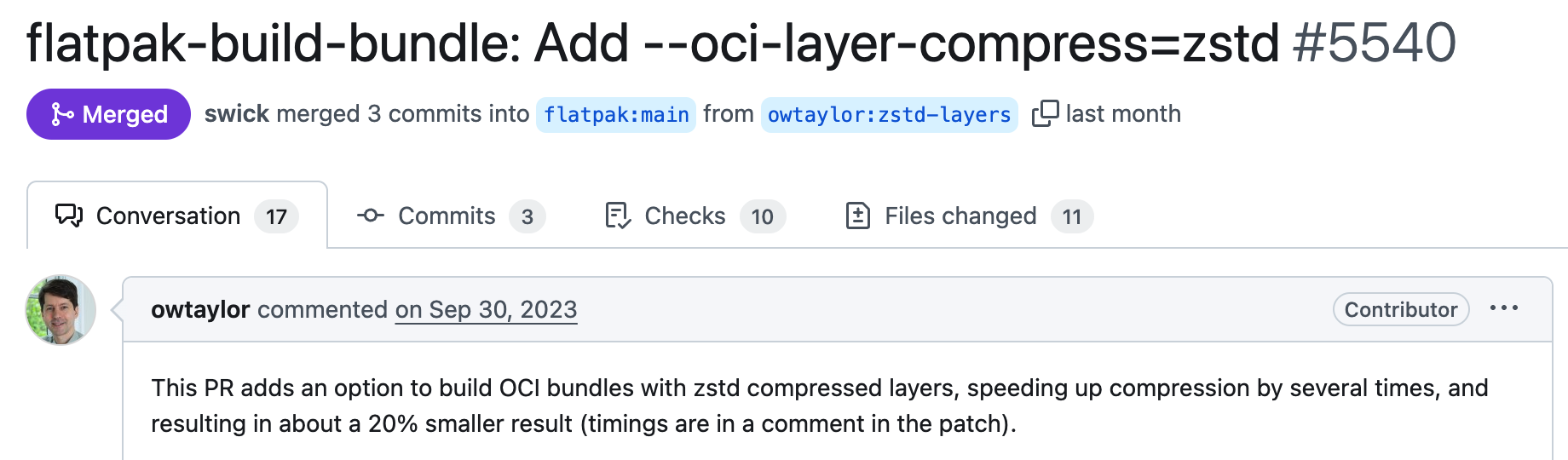 Flatpak引入Zstd，加速OCI打包效率