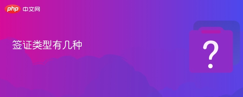 签证类型有几种