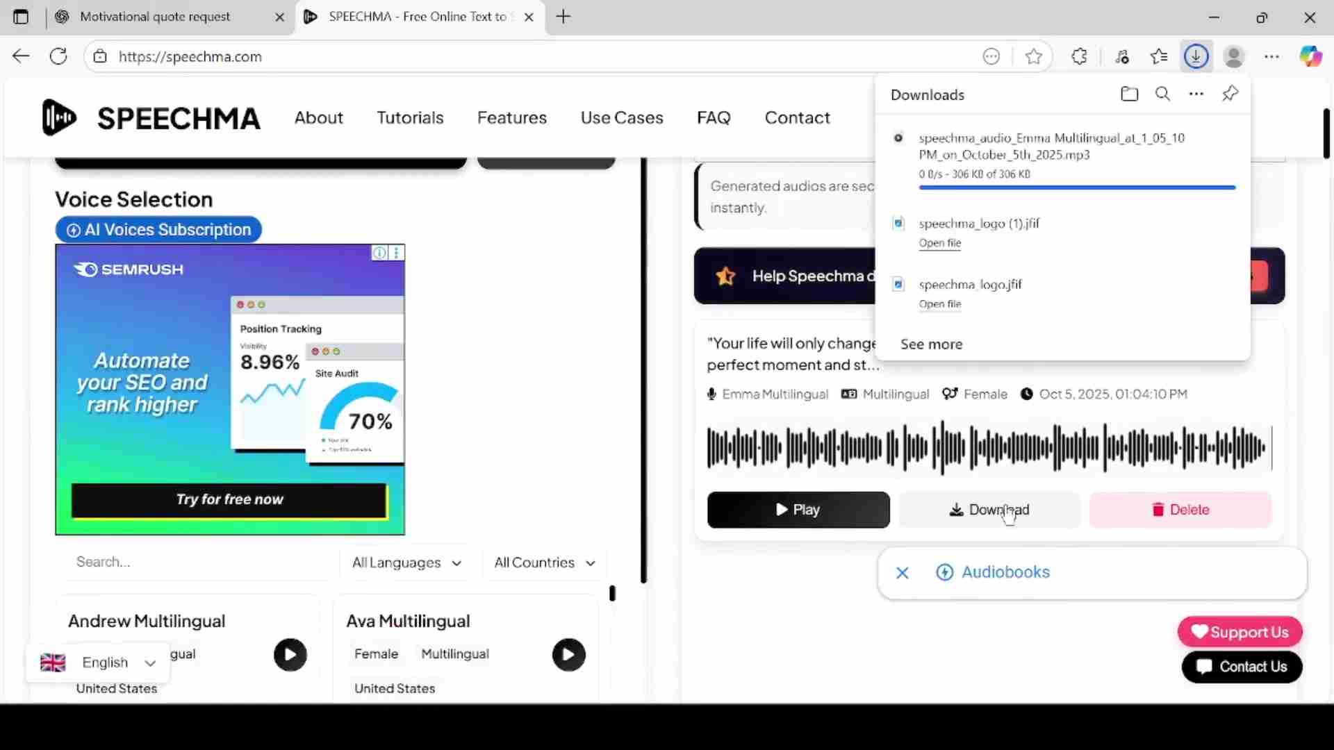 SPEECHMA AI：免费文本转语音工具终极指南