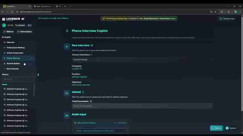 Lockedin AI教程:高效提升面试和职业技能