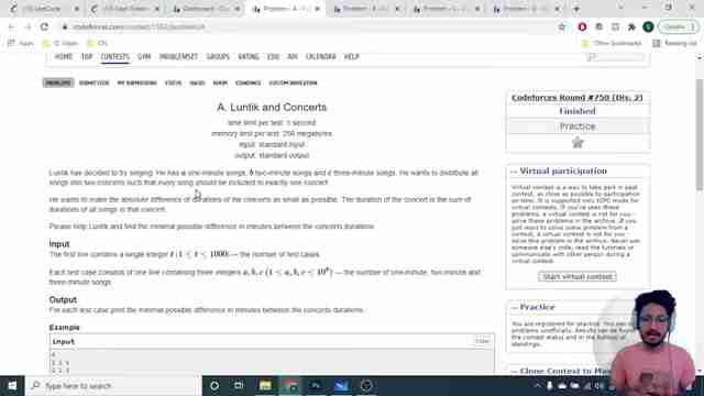 算法竞赛Luntik与演唱会问题解析与高效解法