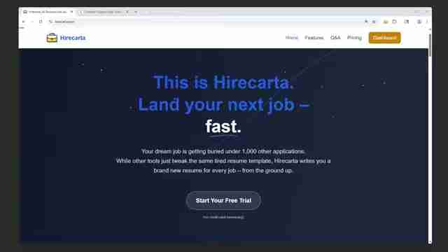 Hirecarta: AI驱动的免费求职工具，简历优化与职业发展