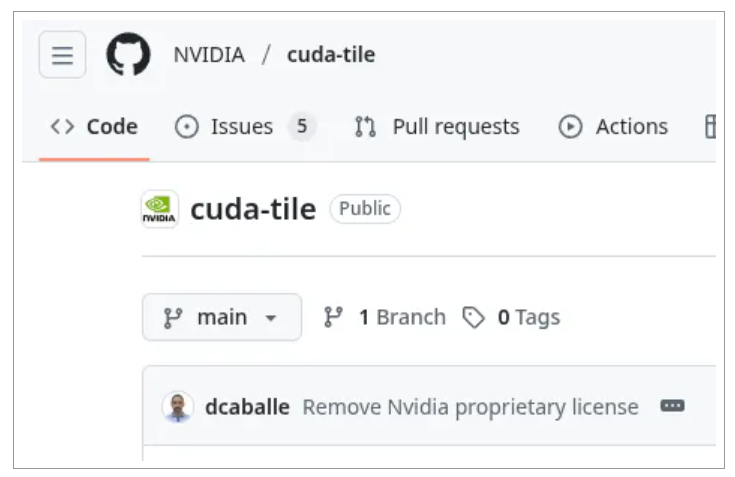 NVIDIA CUDA Tile IR 开源