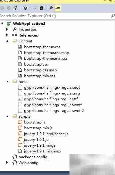 VS2013 Web Form集成Bootstrap