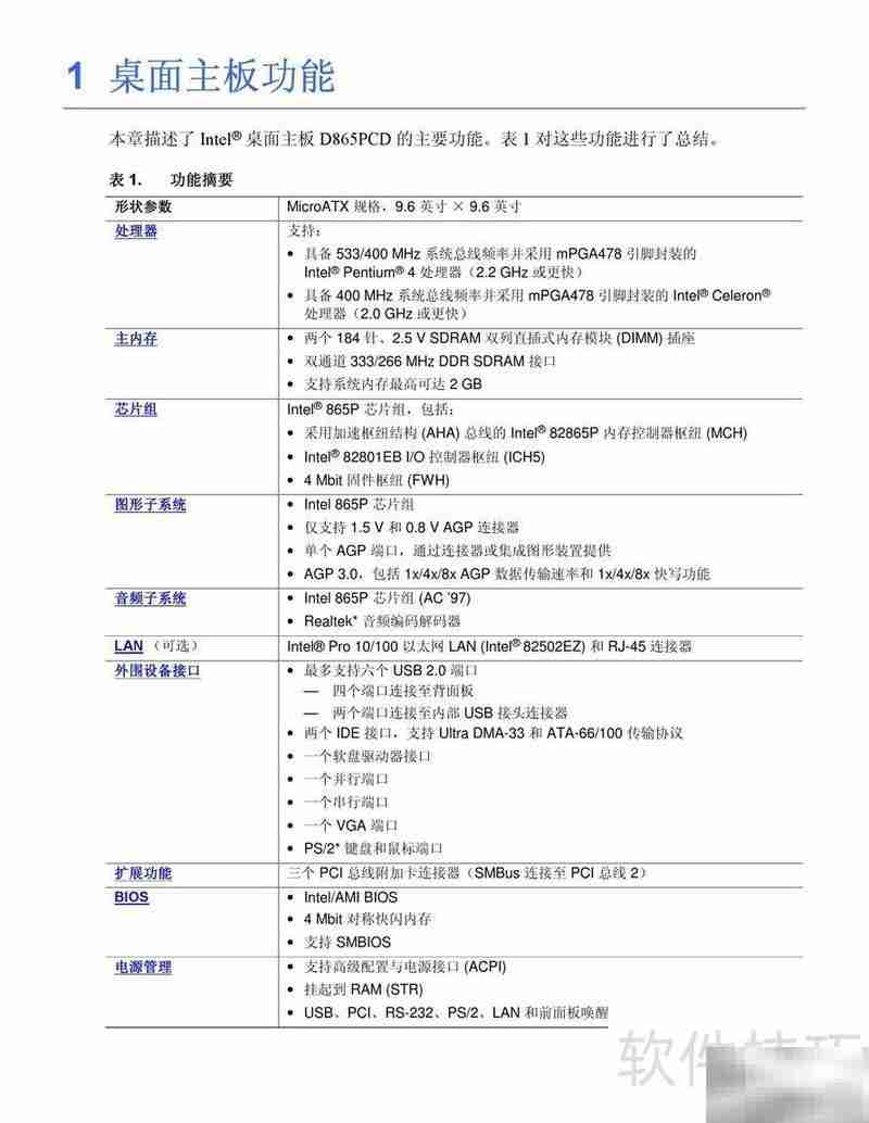 Intel D865PCD主板指南