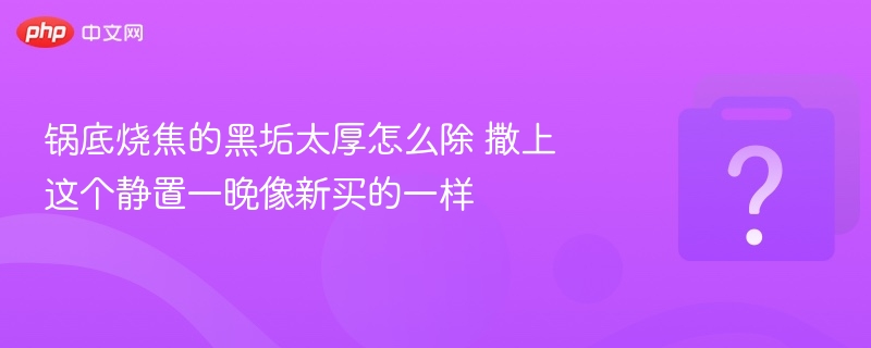 锅底黑垢怎么除？撒它静置一晚就干净！