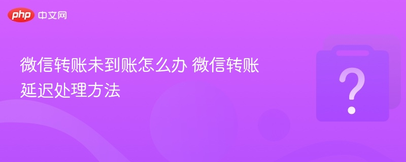 微信转账未到账怎么办 微信转账延迟处理方法