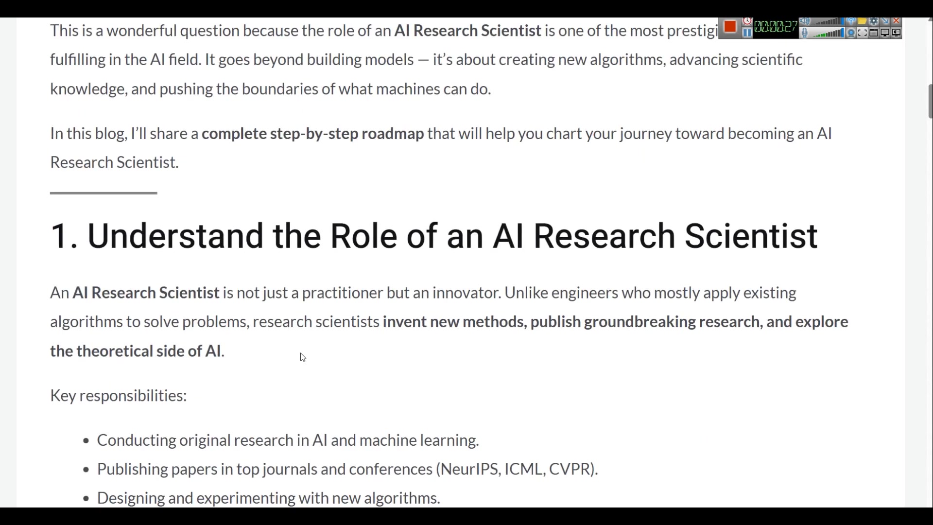 AI科学家成长路径详解
