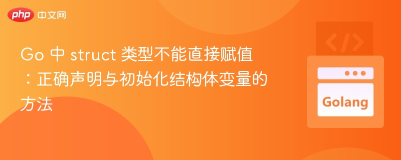 Go中struct如何正确初始化与赋值
