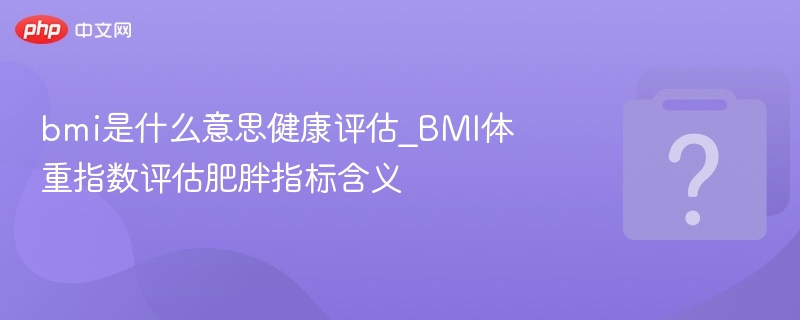 BMI是什么？健康评估与肥胖解析