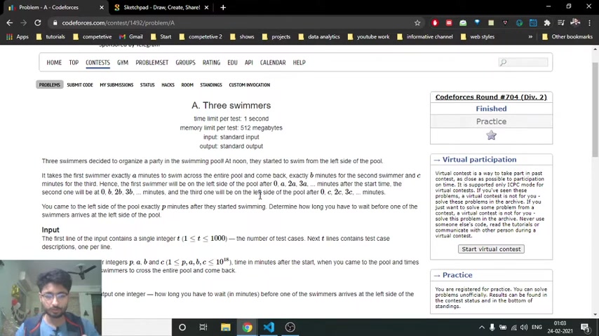 三名游泳者问题解答与技巧