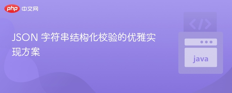 JSON 字符串结构化校验的优雅实现方案
