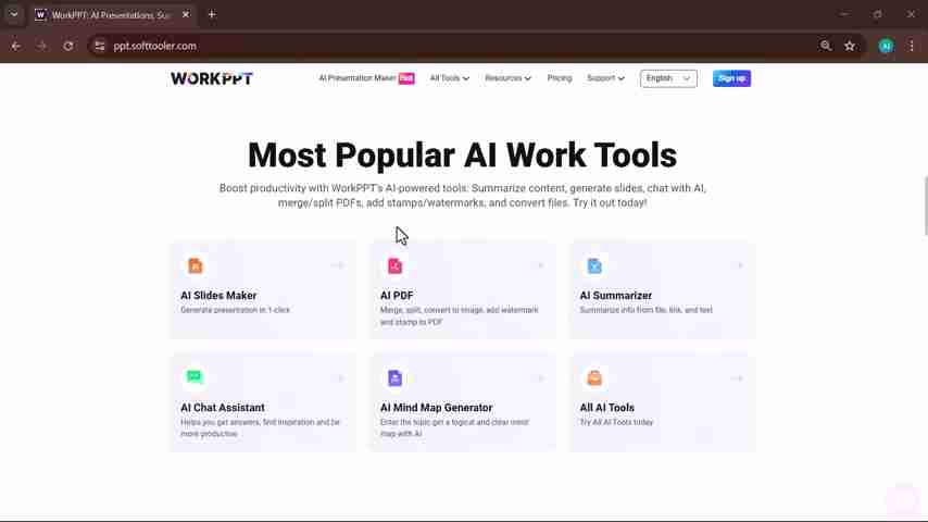 WorkPPT:AI驱动的PPT制作工具,快速提升演示效率
