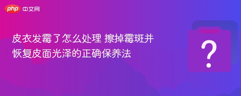 皮衣发霉怎么处理及保养方法