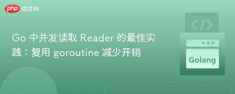 Go 中并发读取 Reader 的最佳实践：复用 goroutine 减少开销
