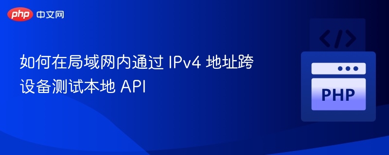 如何在局域网内通过 IPv4 地址跨设备测试本地 API