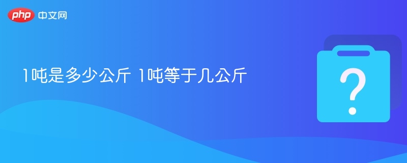 1吨等于1000公斤