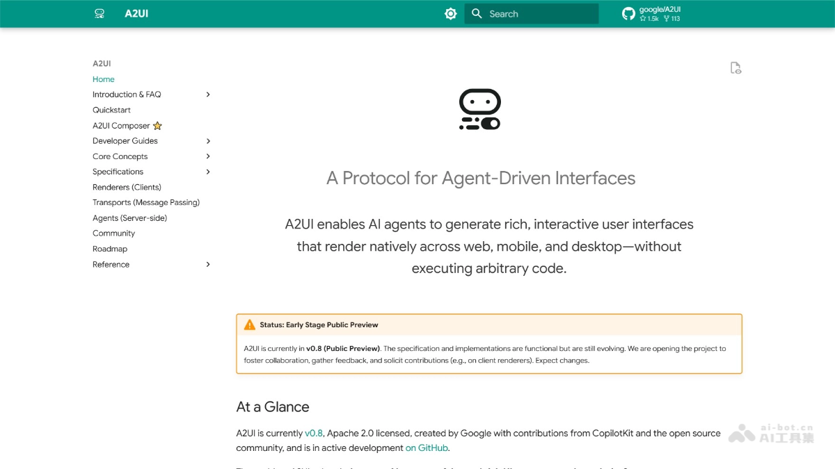 A2UI— 谷歌开源Agent生成用户界面的声明式协议