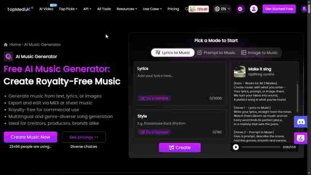 AI音乐生成器：TopMediAI助你轻松创作完美音乐