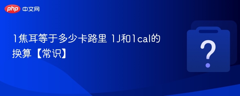 1焦耳等于多少卡路里？1J换算1cal方法