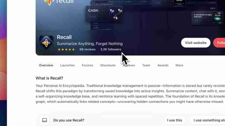 Recall：AI赋能的知识管理工具，学习效率倍增
