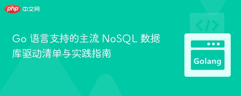 Go语言主流NoSQL数据库使用指南