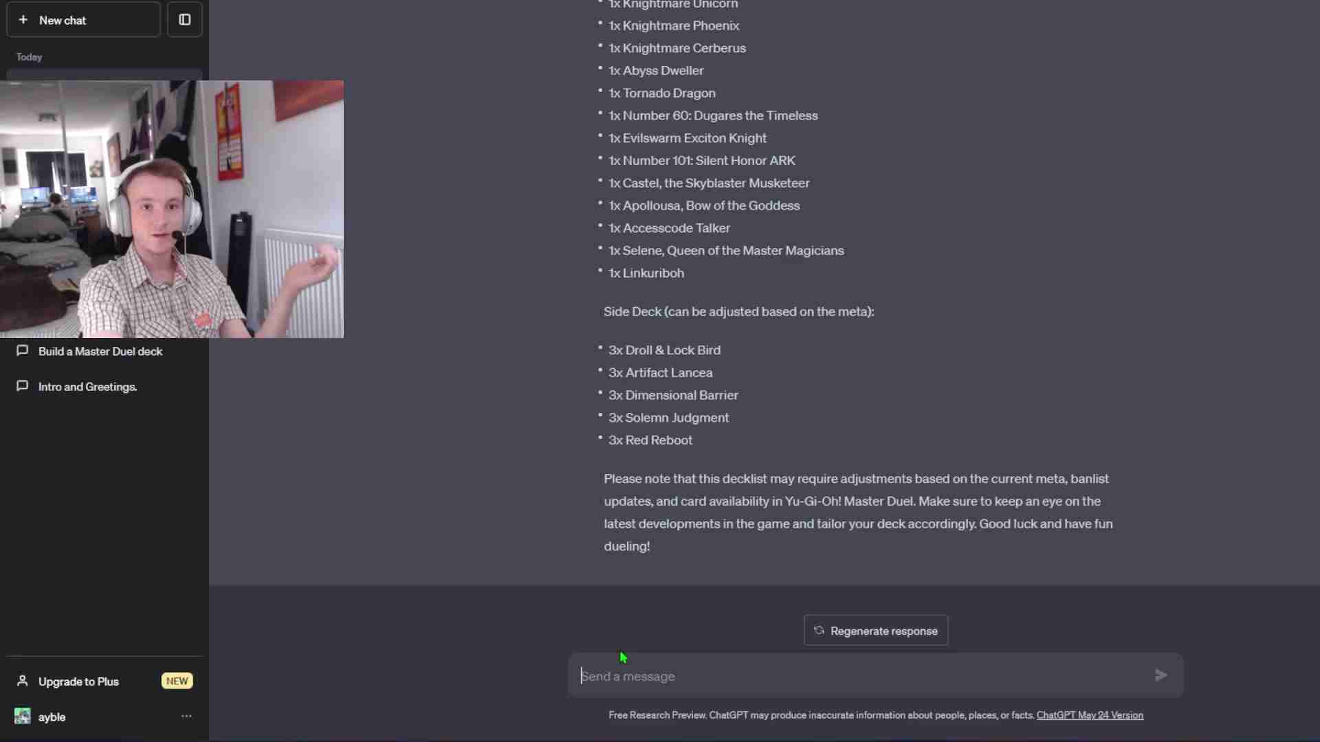 AI 构筑大师决斗卡组：ChatGPT能否成为顶尖决斗者？