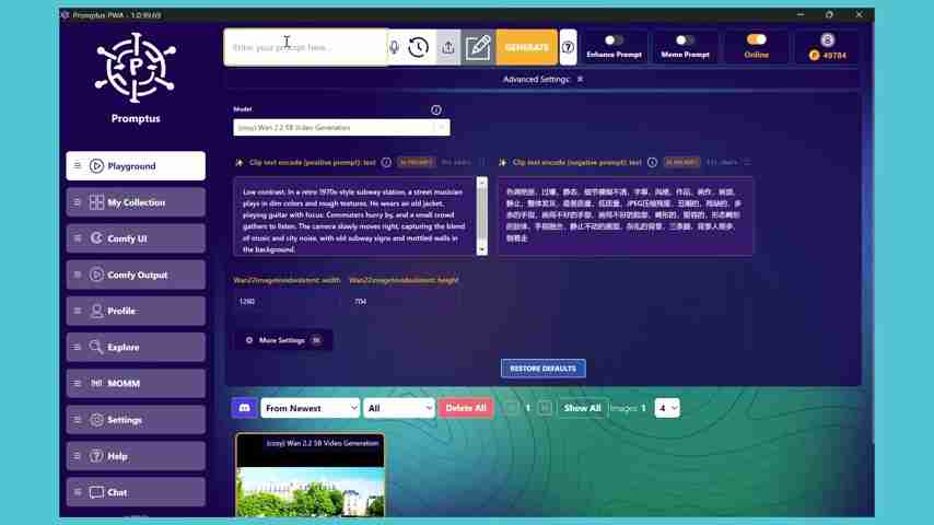 Promptus AI：零代码 ComfyUI 轻松制作 Wan 2.2 视频