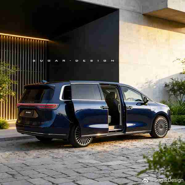 智界V9最新渲染图曝光:车身修长 或配备旋转座椅