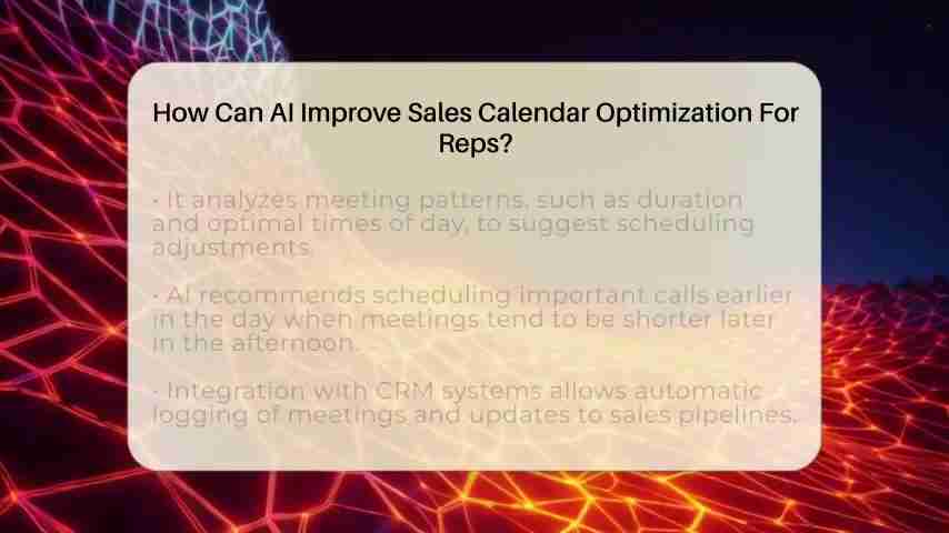 AI赋能销售日历：优化销售代表的时间管理与效率提升