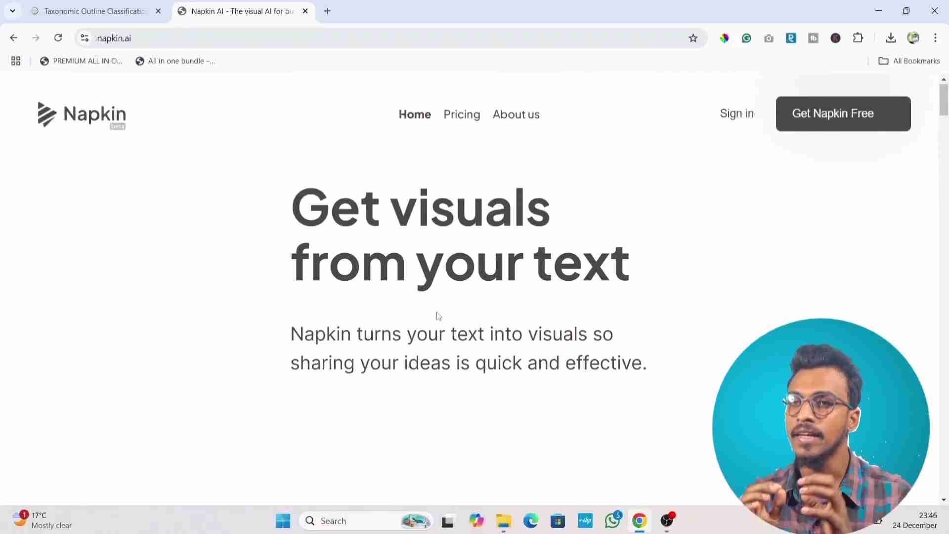 Napkin AI：AI驱动的文本可视化工具，轻松创建思维导图