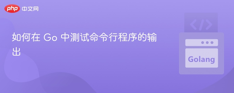 Go中如何测试命令行输出结果