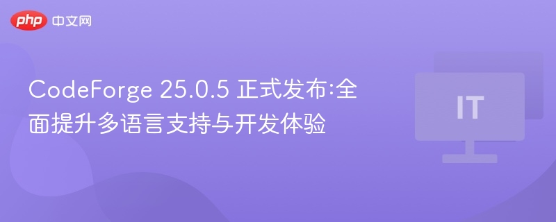 CodeForge 25.0.5 正式发布:全面提升多语言支持与开发体验