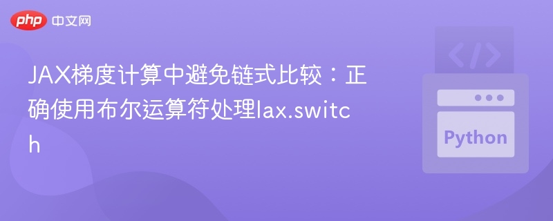 JAX梯度计算：正确使用布尔运算符技巧