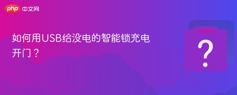 如何用USB给没电的智能锁充电开门?