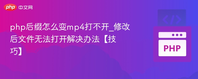 PHP转MP4无法打开？文件修复方法分享