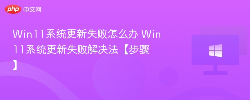 Win11更新失败解决方法详解