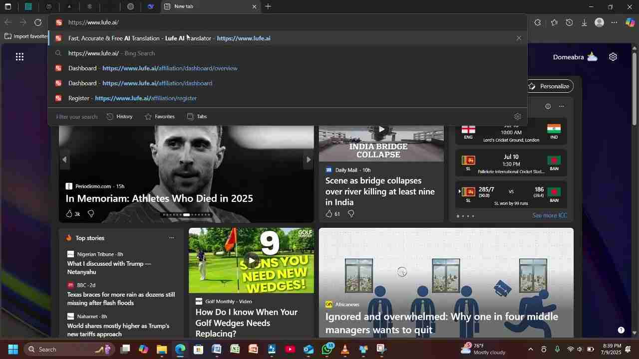Lufe AI:最佳AI翻译工具,快速、准确、免费