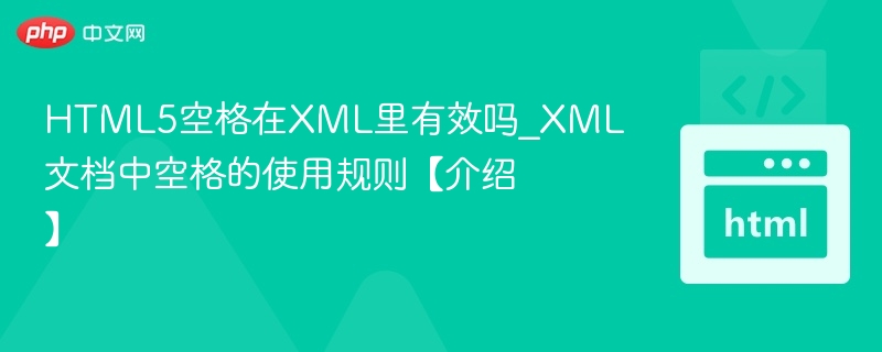 HTML5空格在XML中是否有效？