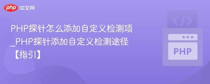 PHP探针自定义检测项设置教程
