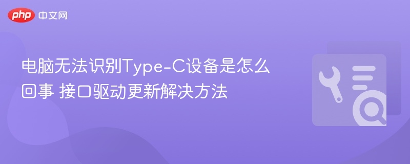 电脑Type-C设备识别问题解决方法