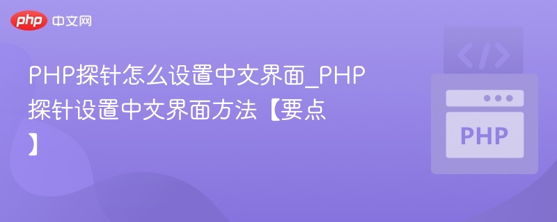 PHP探针中文界面设置教程