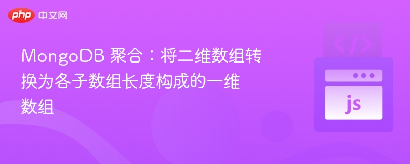 MongoDB 聚合：将二维数组转换为各子数组长度构成的一维数组
