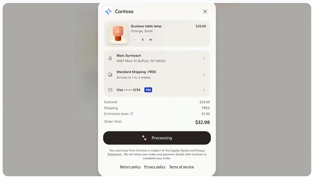 微软联手 Stripe 推出 Copilot Checkout