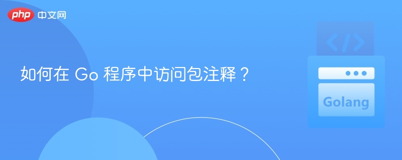 Go程序如何读取包注释信息
