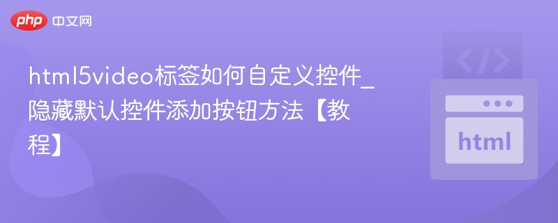HTML5视频自定义控件教程：添加自定义按钮